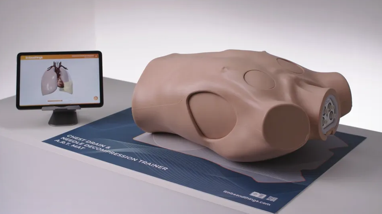 Chest Drain & Needle Decompression Trainer with Augmented Reality (60230)
